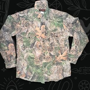 TrueTimber Camo Hunting Shirt Small Realtree Style Button Up Outdoors